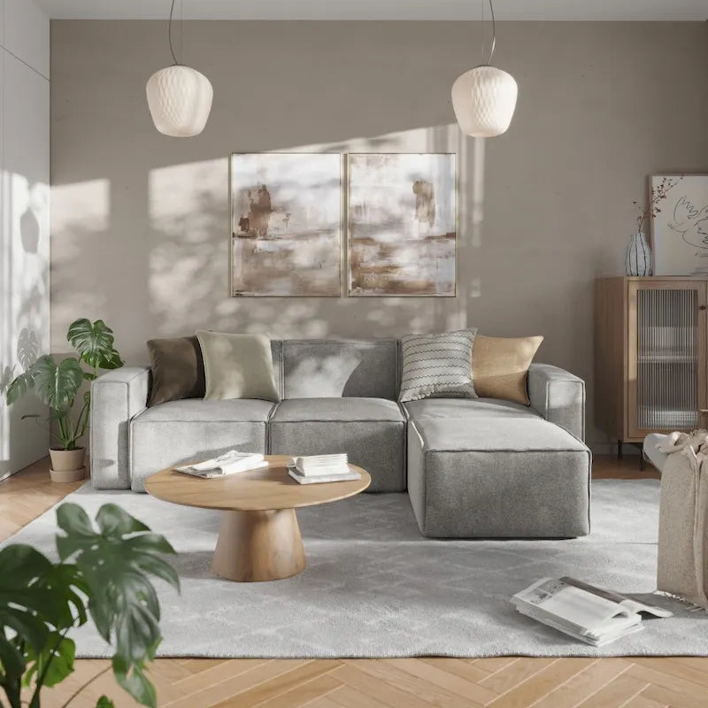 Modern Left Armrest Modular Sectional Sofa Chair 4