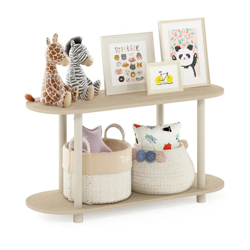 Furinno Turn-N-Tube Tool-Free Contemporary Oval Side Table 5