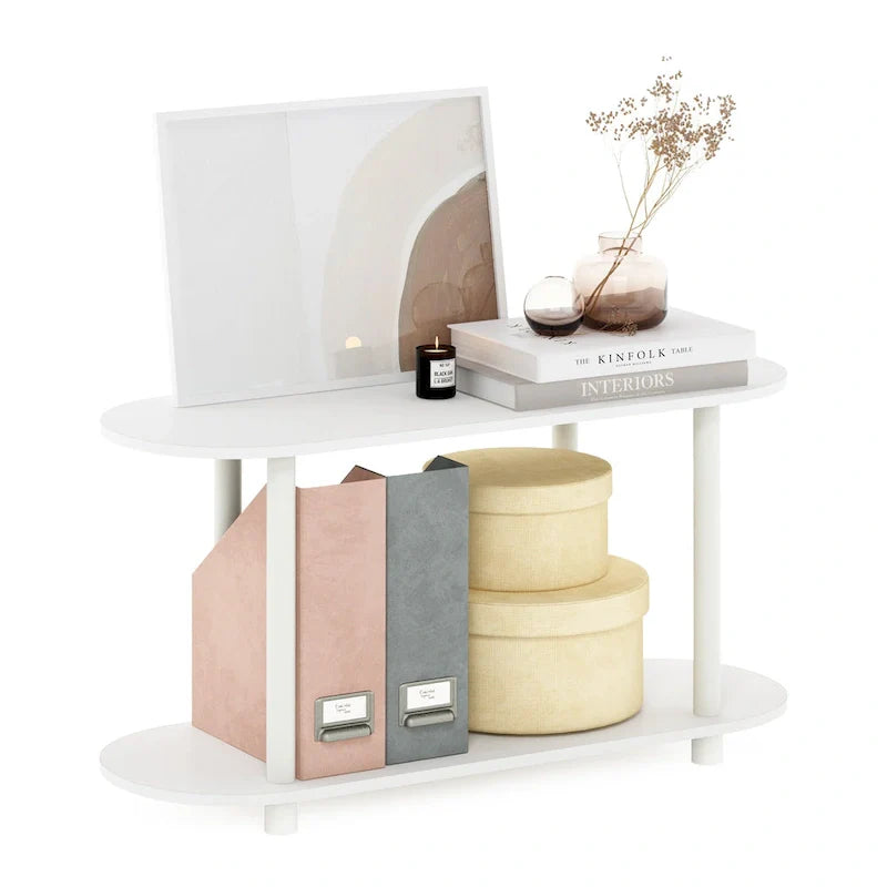 Furinno Turn-N-Tube Tool-Free Contemporary Oval Side Table 8