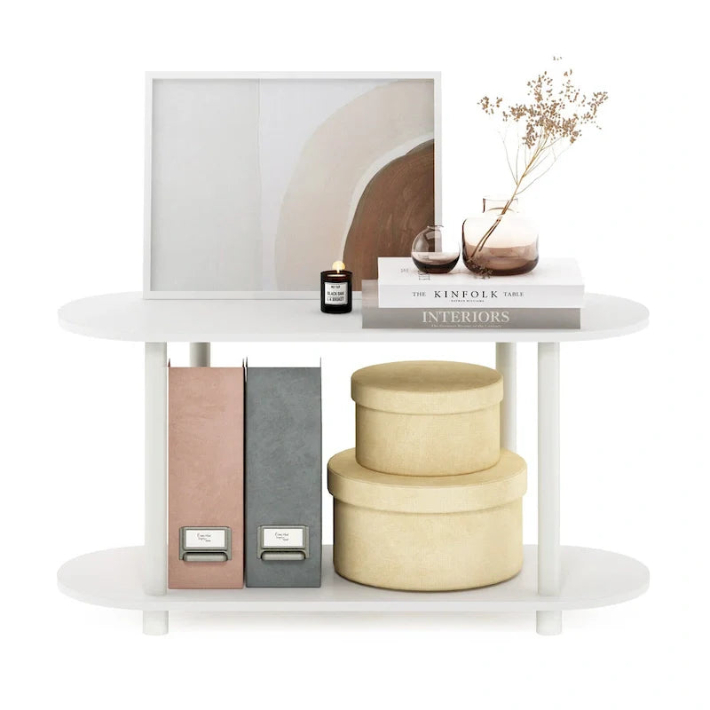 Furinno Turn-N-Tube Tool-Free Contemporary Oval Side Table 9