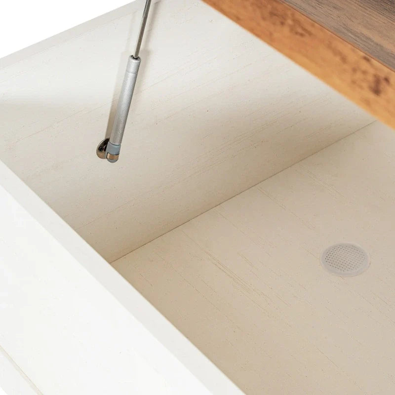 Contemporary Farmhouse Coffee Table Featuring Concealed Storage 7