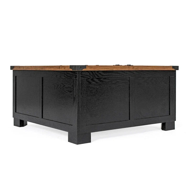 Contemporary Farmhouse Coffee Table Featuring Concealed Storage 13