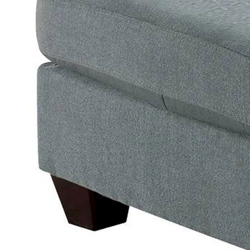32-Inch Contemporary Square Ottoman with Soft Foam Cushioning in Gray Linen 5