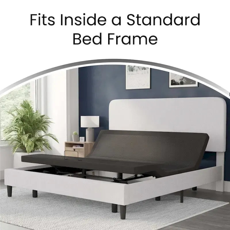Wireless Remote Adjustable Bed Base with Anti-Skid Upholstery 8