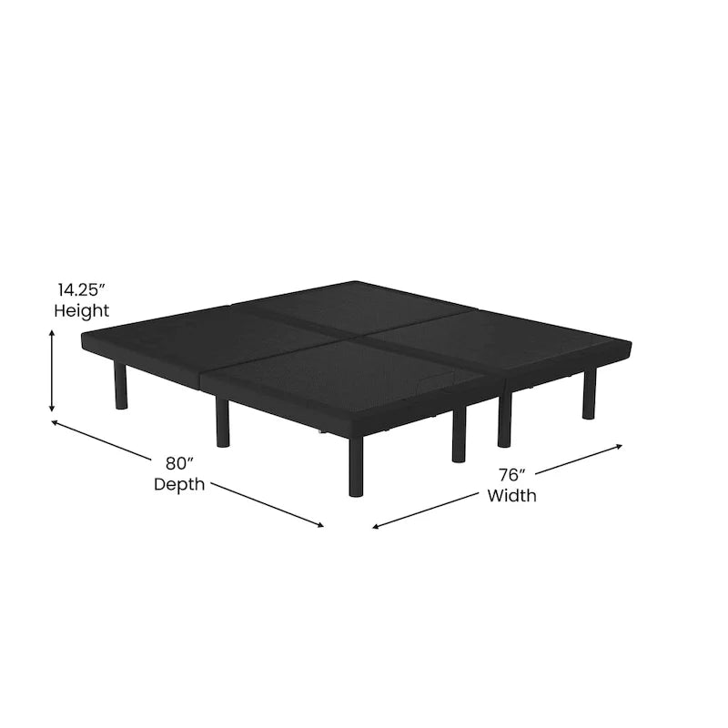 Wireless Remote Adjustable Bed Base with Anti-Skid Upholstery 22