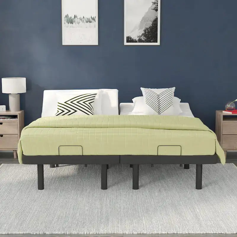 Wireless Remote Adjustable Bed Base with Anti-Skid Upholstery 26