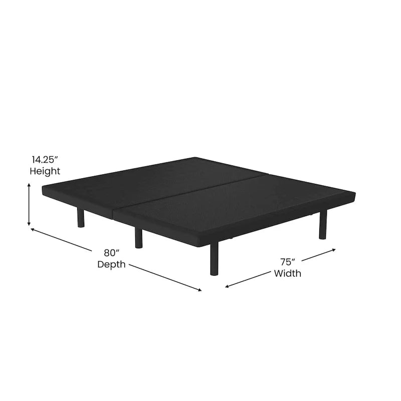 Wireless Remote Adjustable Bed Base with Anti-Skid Upholstery 35