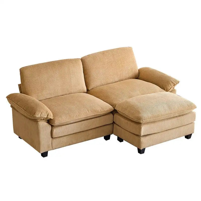 Reversible Sectional Sofa with Ottoman and Cushioned Seating 18