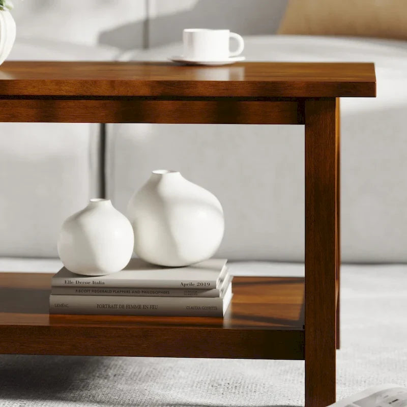 Classic Solid Wood Farmhouse Coffee Table 13