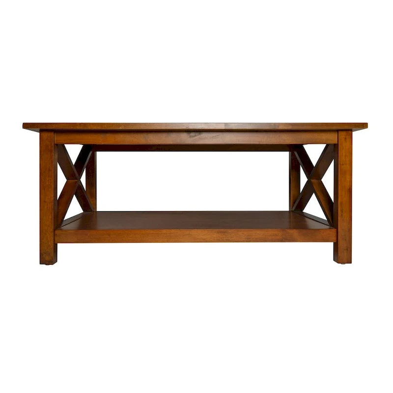 Classic Solid Wood Farmhouse Coffee Table 19