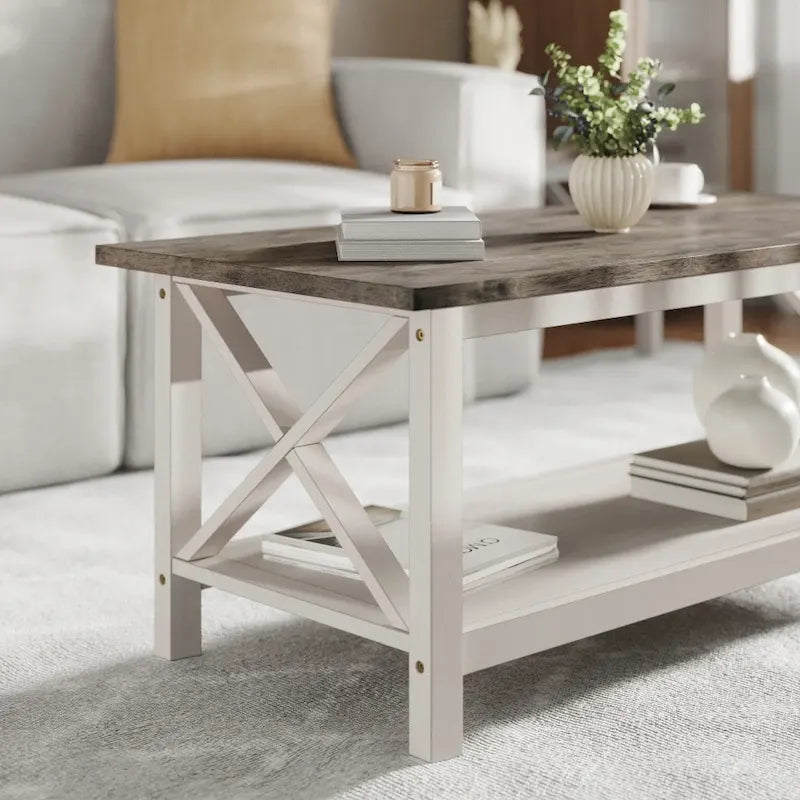 Classic Solid Wood Farmhouse Coffee Table 22
