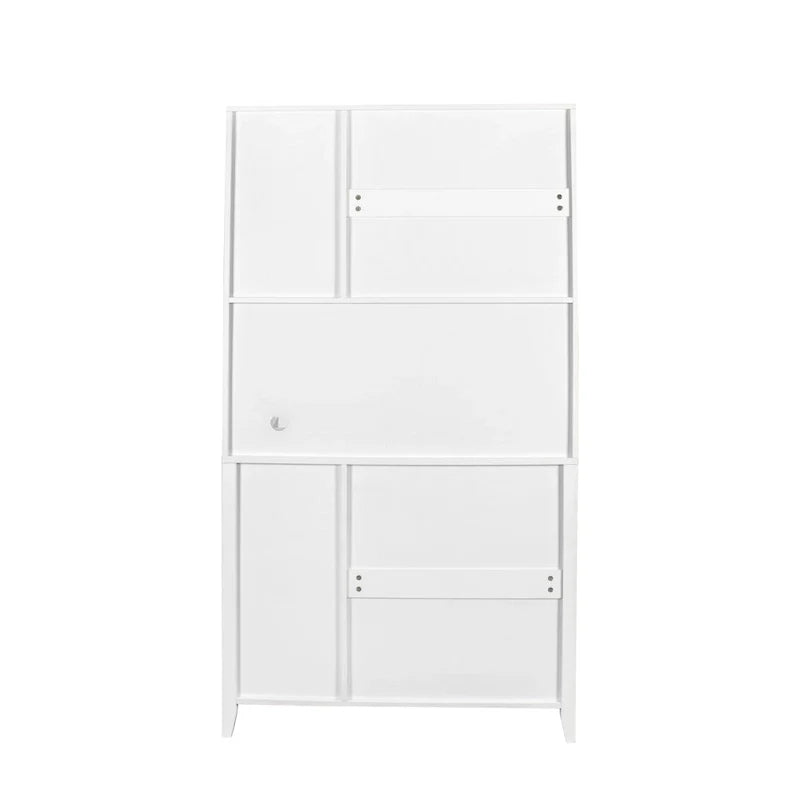 Spacious Kitchen Pantry Storage Cabinet Featuring Glass Doors 13