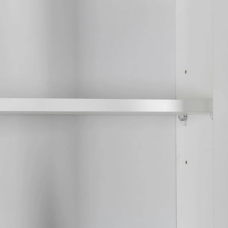 Spacious Kitchen Pantry Storage Cabinet Featuring Glass Doors 16