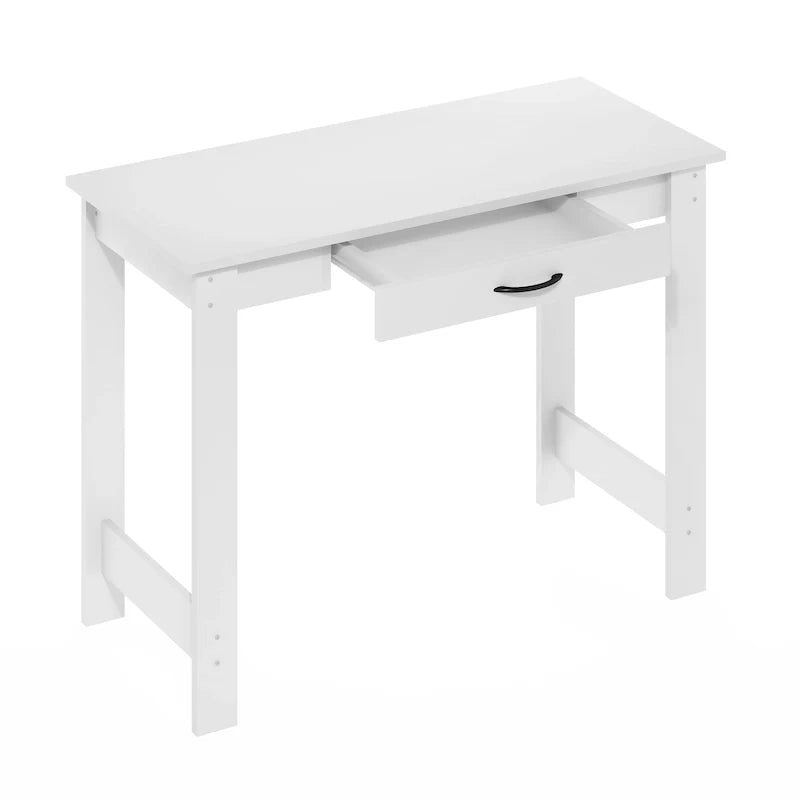 Furinno JAYA White Writing Desk with Drawer 8