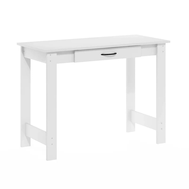 Furinno JAYA White Writing Desk with Drawer 1