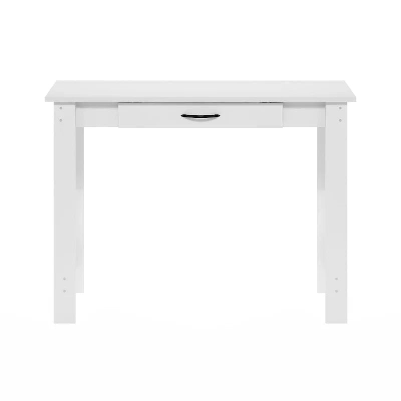 Furinno JAYA White Writing Desk with Drawer 3