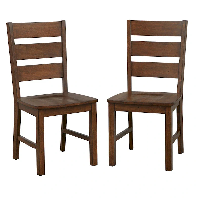 6-Piece Rustic Farmhouse Dining Set Table Chairs & Bench Walnut Finish 8