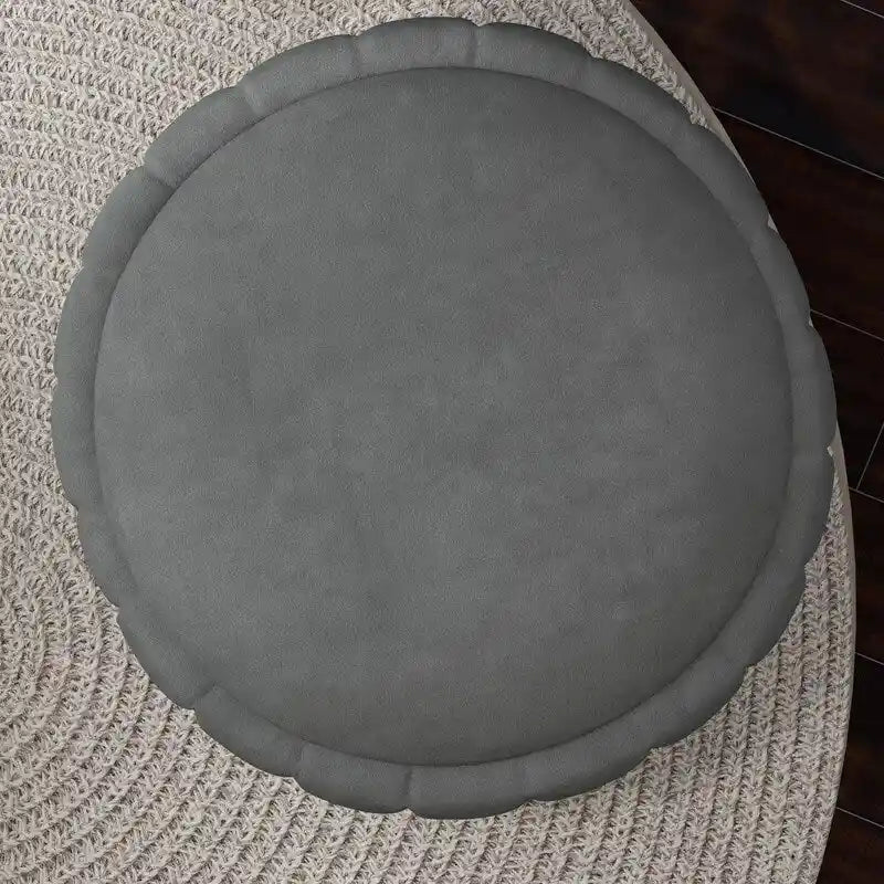 Swivel Accent Chair with Ottoman Set and Upholstered Cushion 9