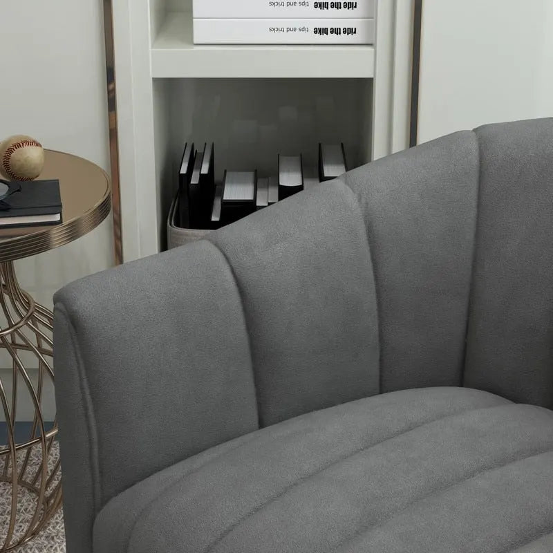 Swivel Accent Chair with Ottoman Set and Upholstered Cushion 11