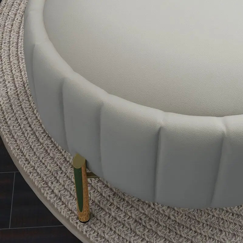 Swivel Accent Chair with Ottoman Set and Upholstered Cushion 22
