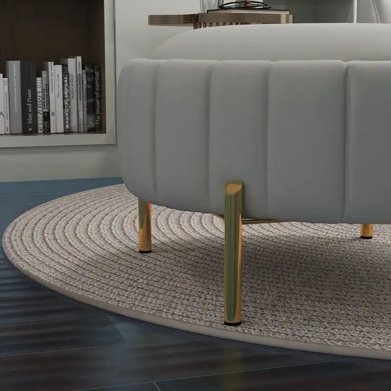 SEYNAR Modern Velvet Tufted Swivel Club Chair and Ottoman Set 23