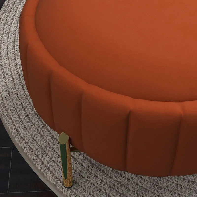 SEYNAR Modern Velvet Tufted Swivel Club Chair and Ottoman Set 31