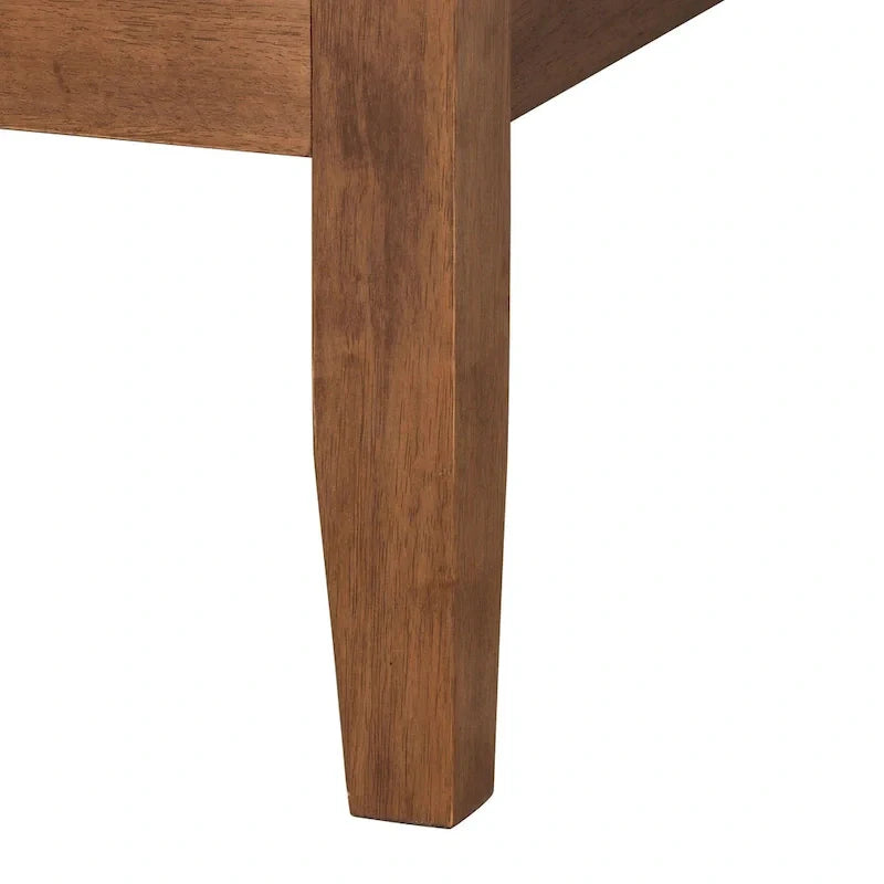 Salvatore Mid-Century Modern Walnut Brown Wood Platform Bed 6