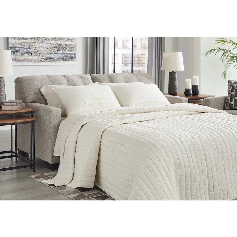 Signature Design by Ashley Mahoney Beige Full Sofa Bed - Dimensions: 75W x 38D x 37H 1