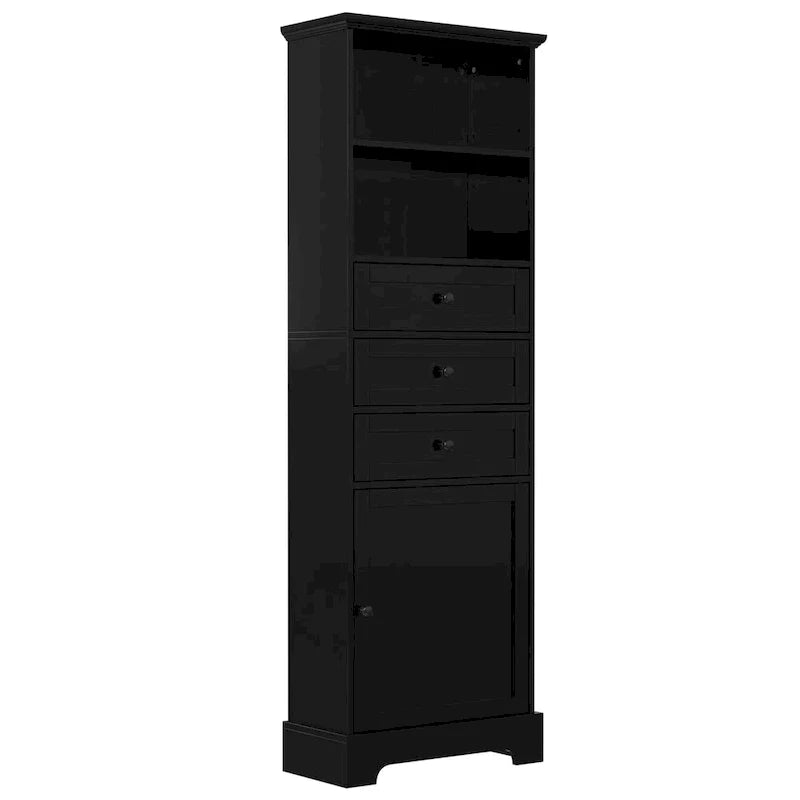 Merax Vertical Bathroom Storage Cabinet with 3 Drawers and Adjustable Shelves 21
