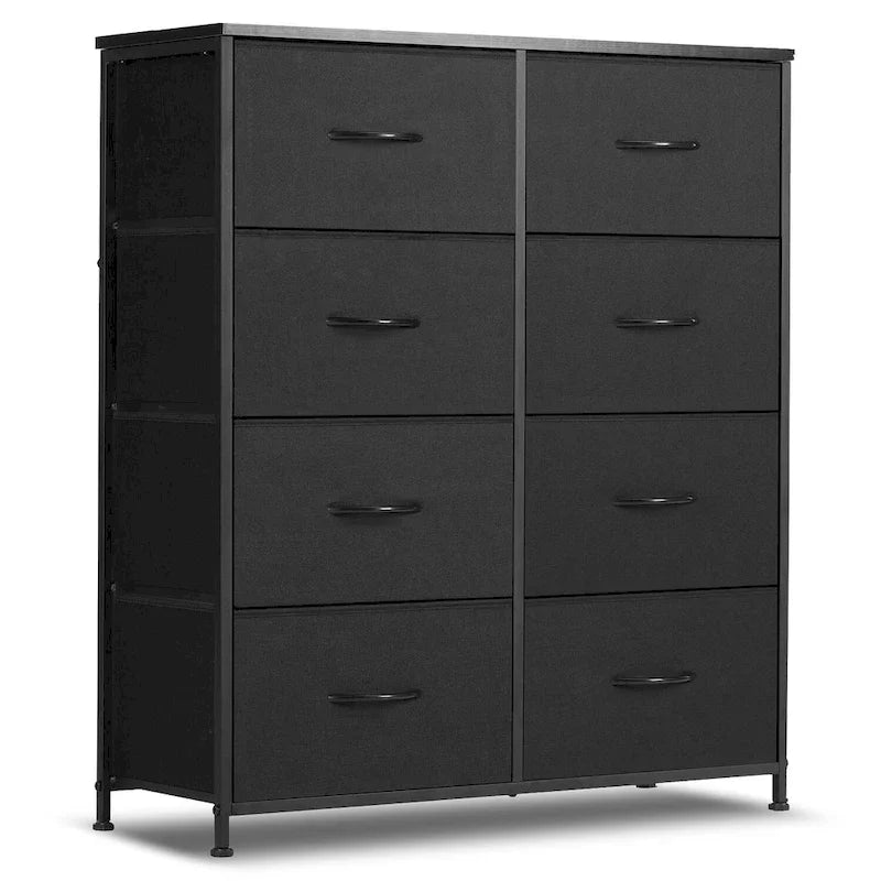 8-Drawer Tall Fabric Dresser for Bedroom - Stylish Closet Organizer Tower with Wooden Top and Metal Frame 3