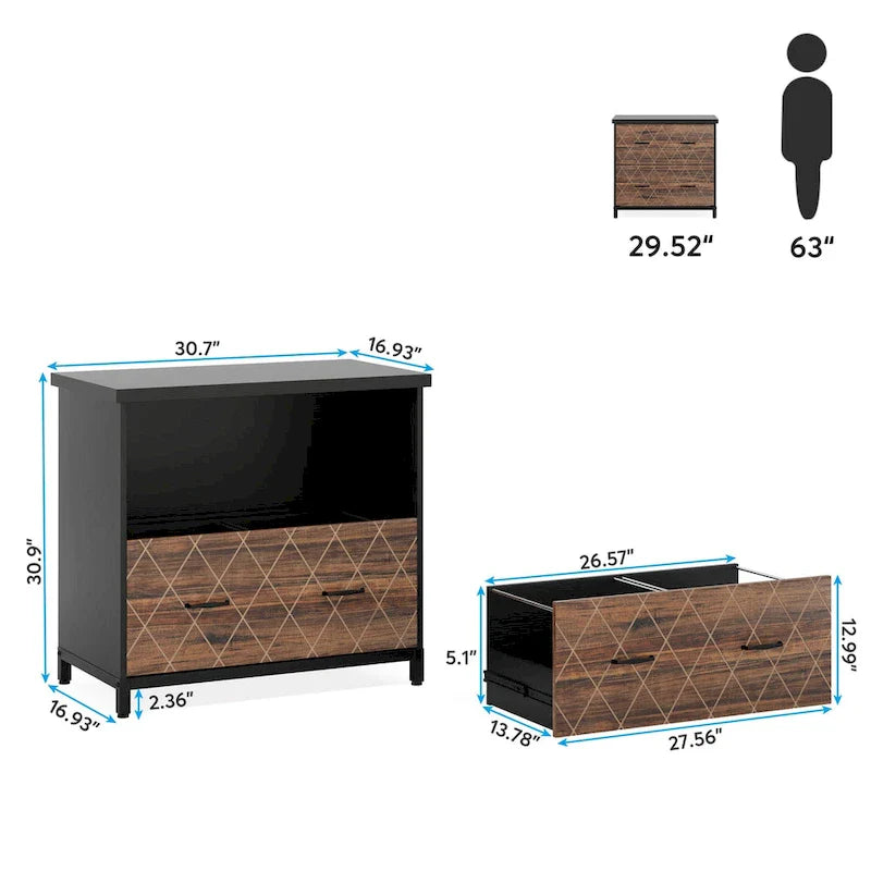 2-Drawer Lateral File Cabinet for Office Organization 7