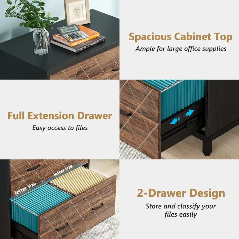 2-Drawer Lateral File Cabinet for Office Organization 8