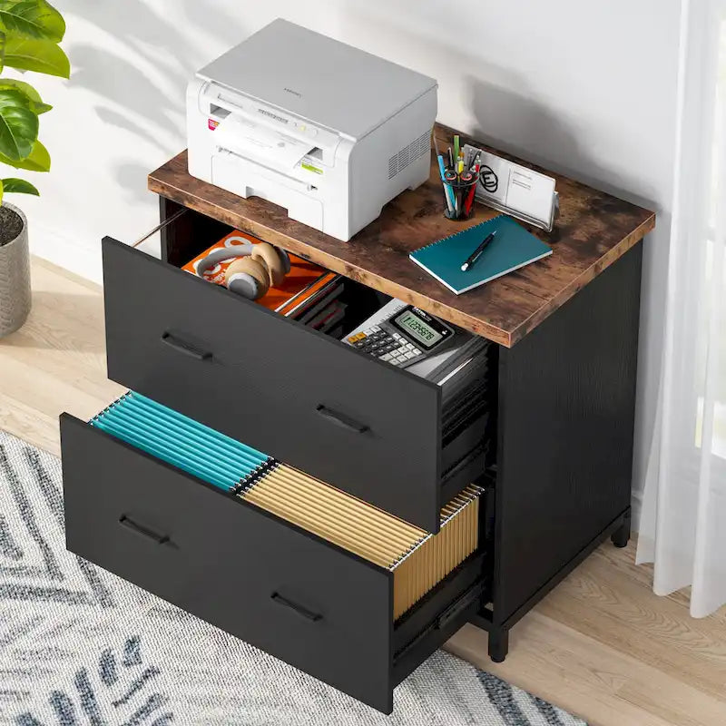 2-Drawer Lateral File Cabinet for Office Organization 25