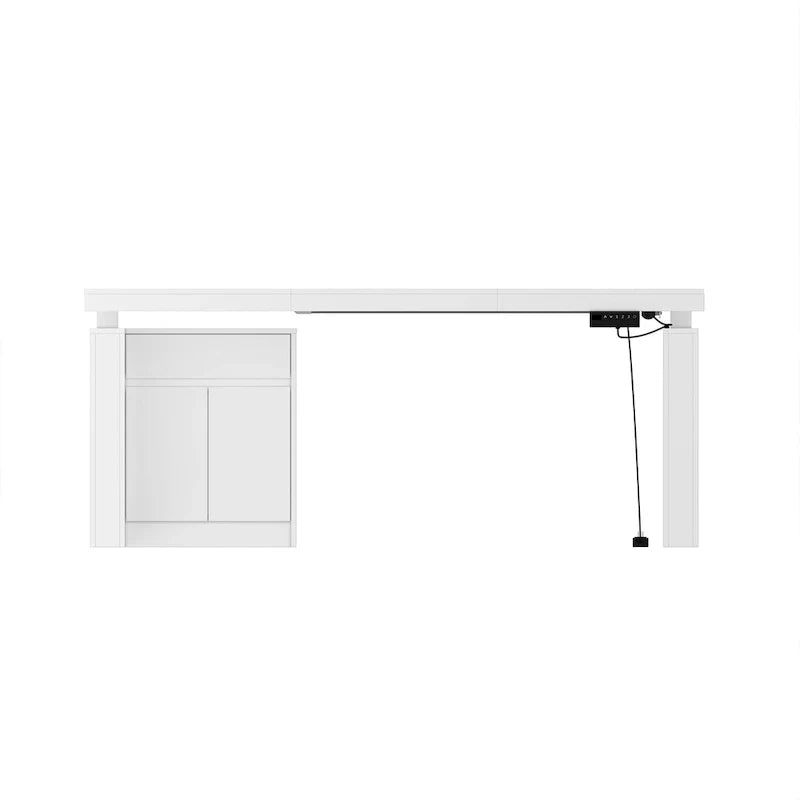 Modern White Adjustable Workstation - 70.9W Dining Table & Office Desk 9