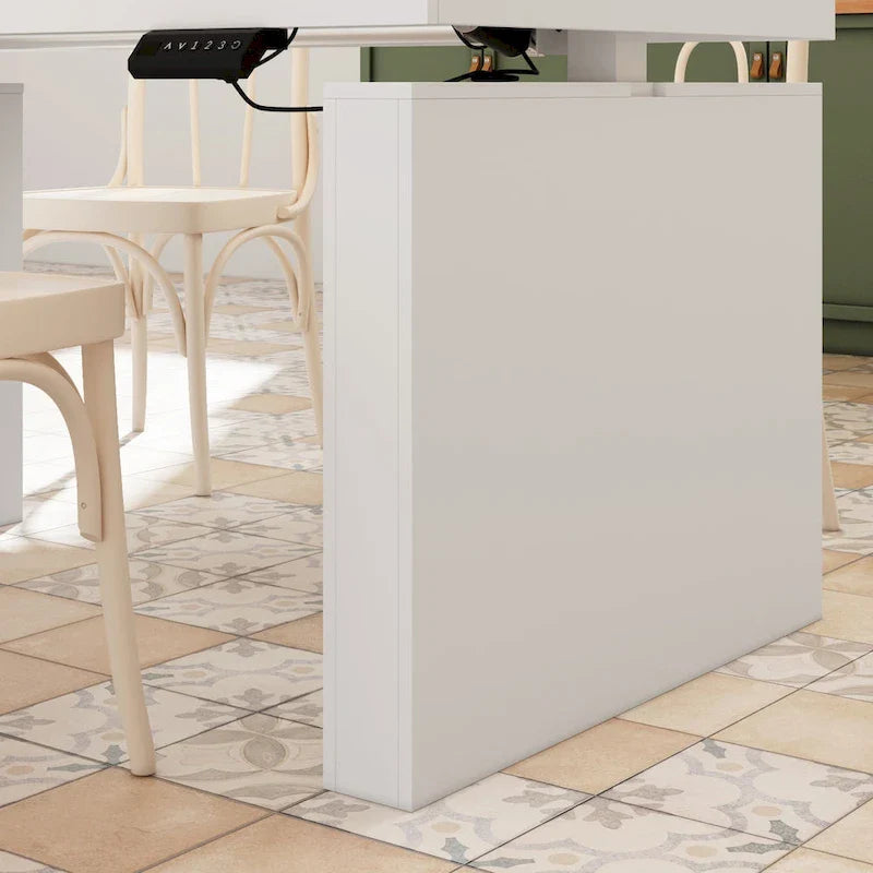Modern White Adjustable Workstation - 70.9W Dining Table & Office Desk 15