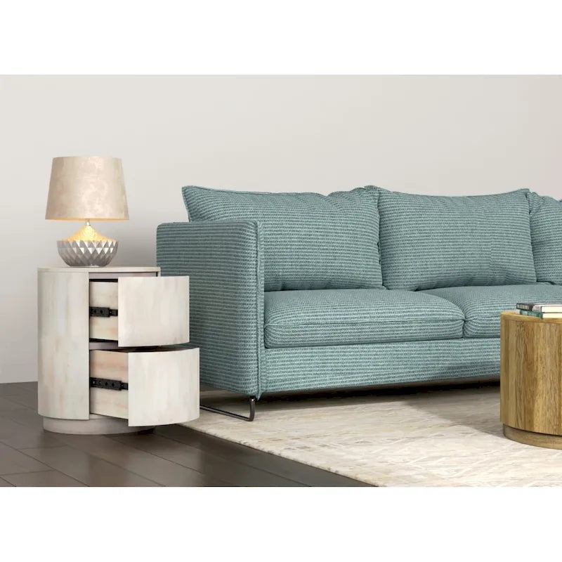 Kingston 18-Inch Round Nightstand with 2 Drawers by Carolina Living 17