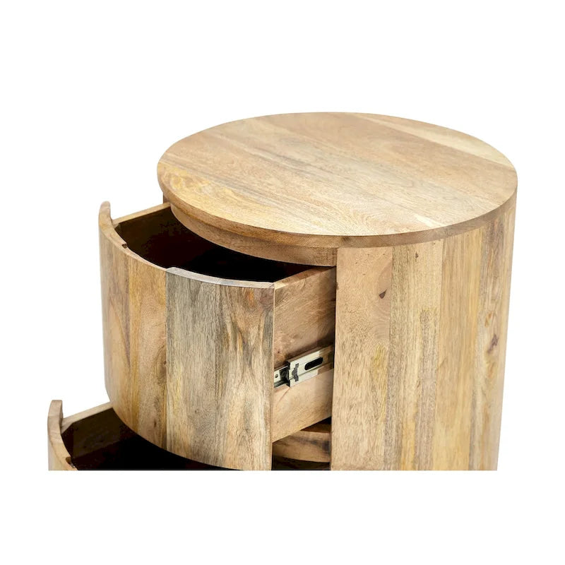 Kingston 18-Inch Round Nightstand with 2 Drawers by Carolina Living 5