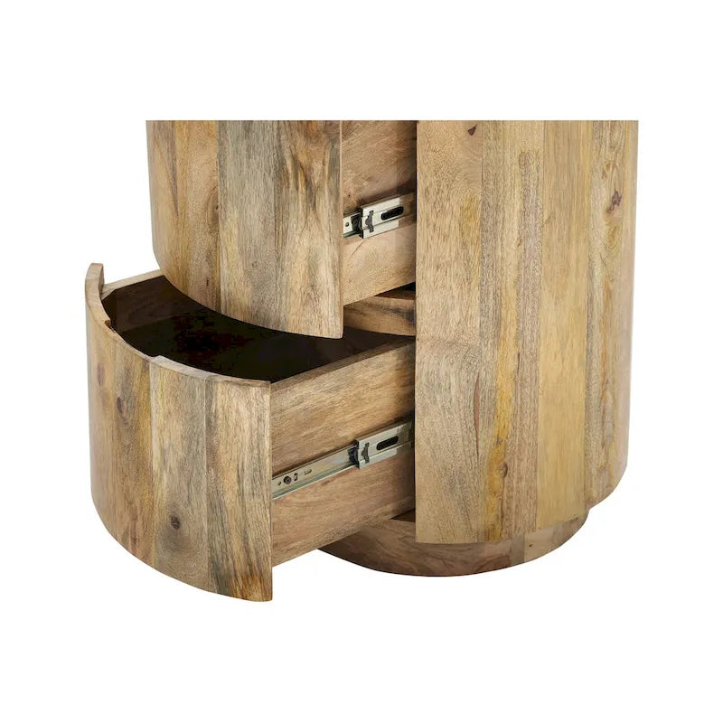 Kingston 18-Inch Round Nightstand with 2 Drawers by Carolina Living 6