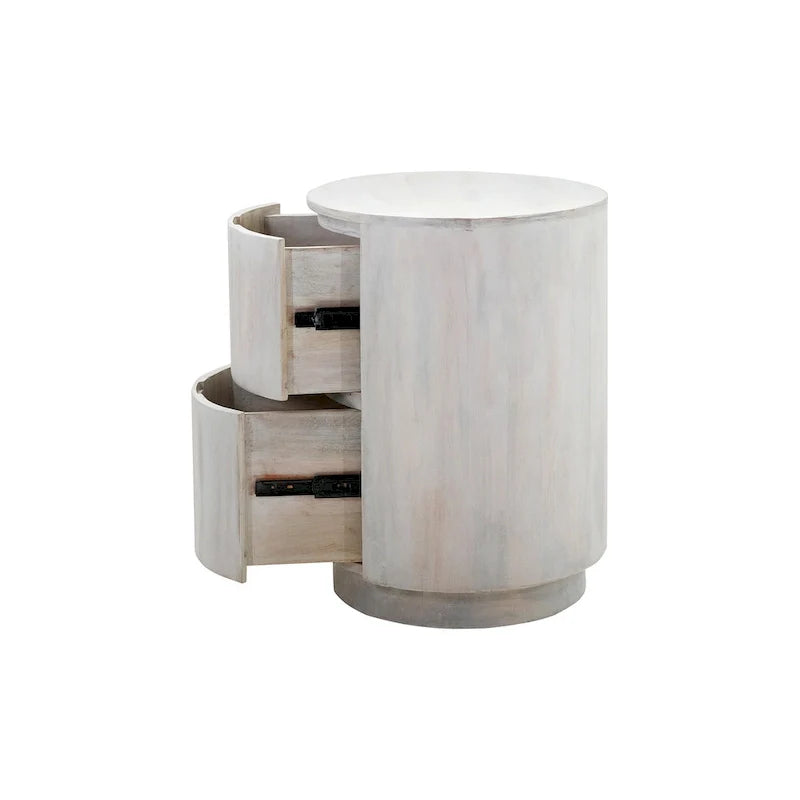 Kingston 18-Inch Round Nightstand with 2 Drawers by Carolina Living 12