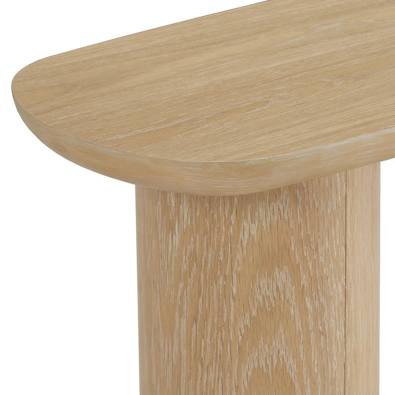Edo Modern Oak-Finished Sofa Table with Durable Column Base by iNSPIRE Q 6