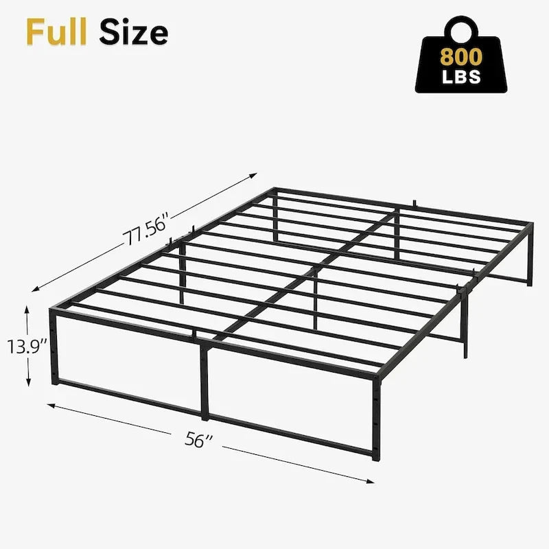 14-Inch Heavy-Duty Metal Full Bed Frame 7