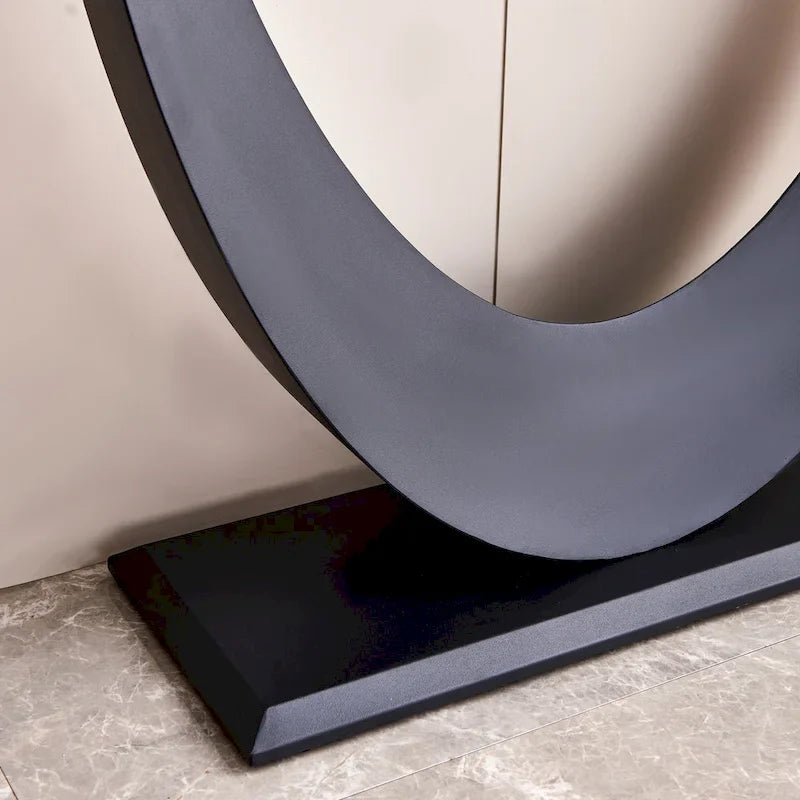 Contemporary Console Table with Elegant Design, Metal Frame, and Adjustable Foot Pads for Entryway 4