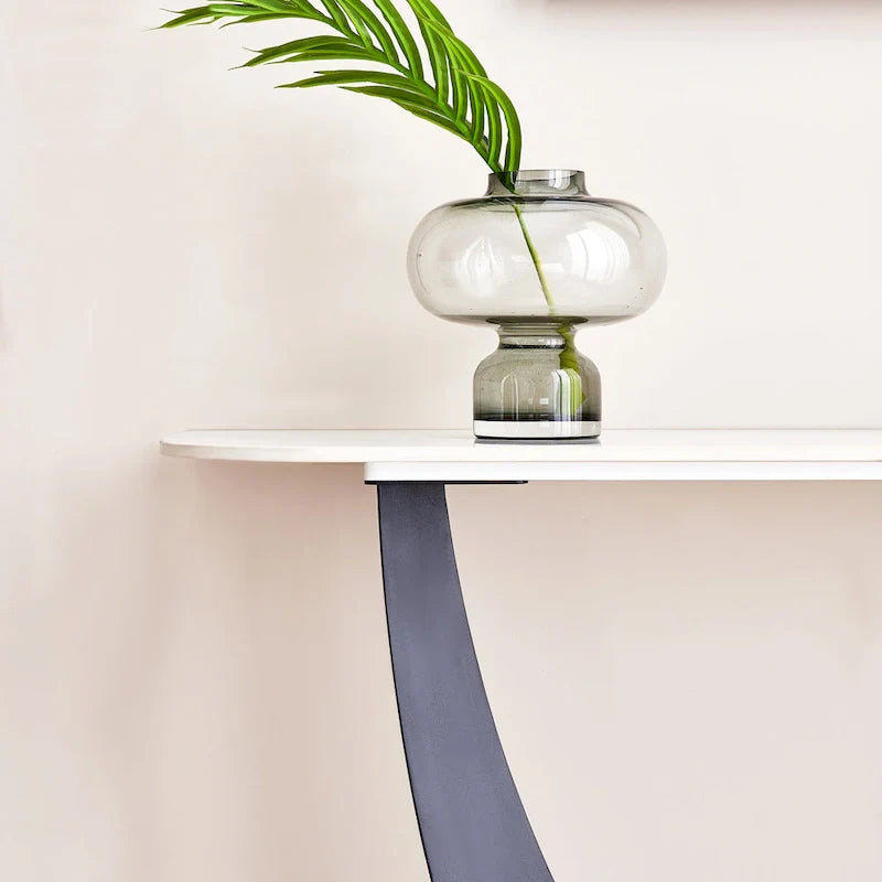 Contemporary Console Table with Elegant Design, Metal Frame, and Adjustable Foot Pads for Entryway 5