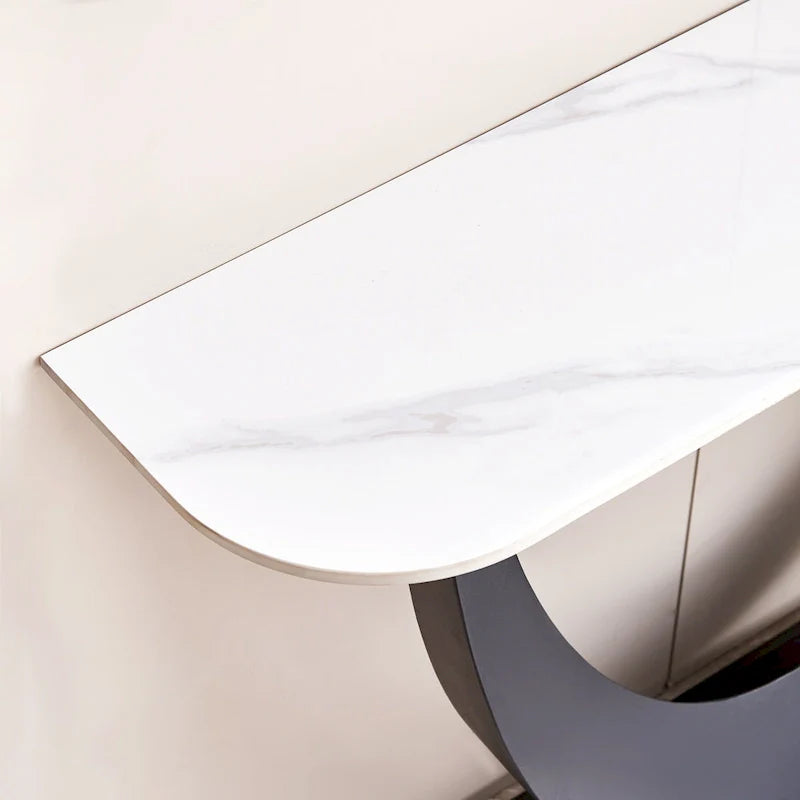 Contemporary Console Table with Elegant Design, Metal Frame, and Adjustable Foot Pads for Entryway 22