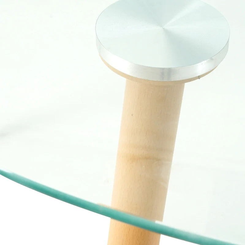 Contemporary Minimalist Glass Table with Premium Tempered Glass and Metal Frame 10