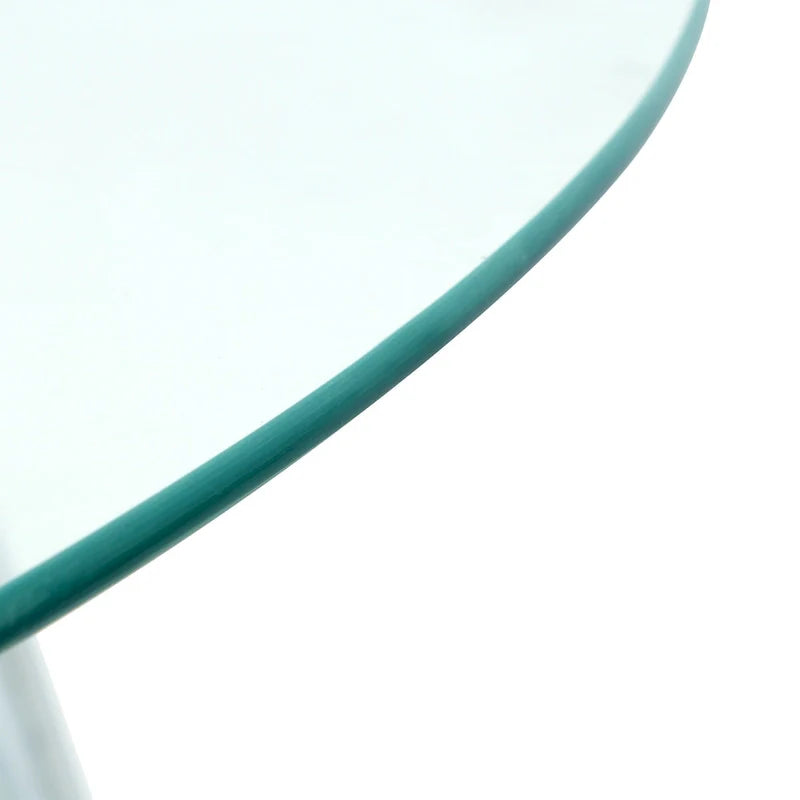 Contemporary Minimalist Glass Table with Premium Tempered Glass and Metal Frame 15