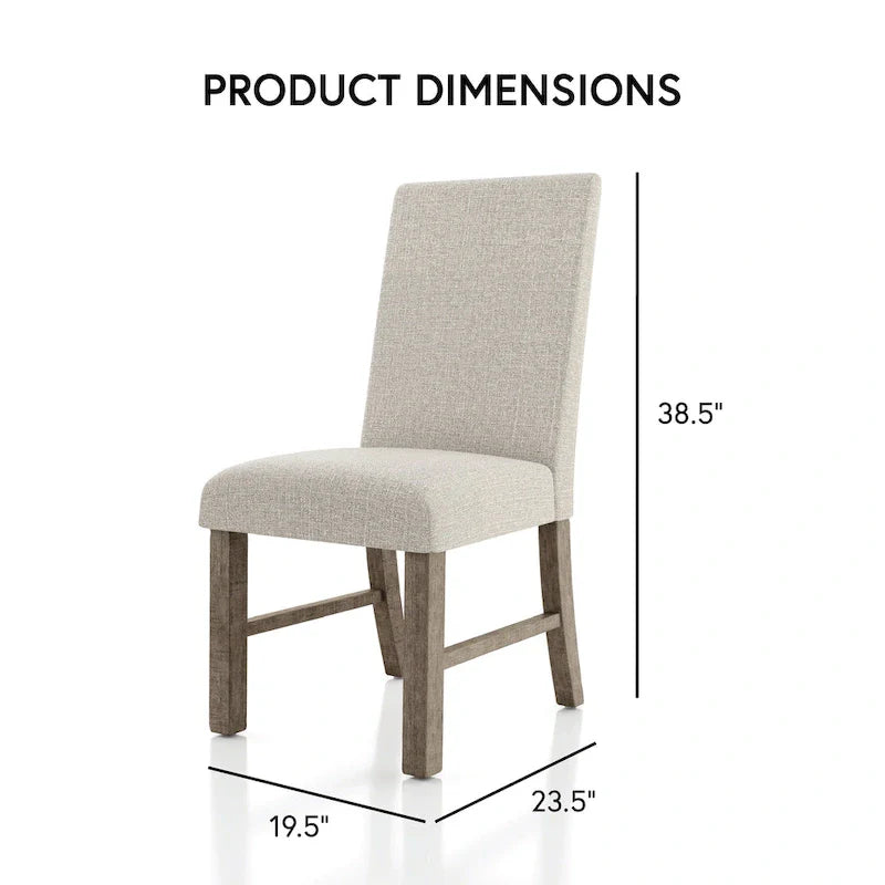 Jusk Rustic Grey Wood 5-Piece Dining Set by Furniture of America 2