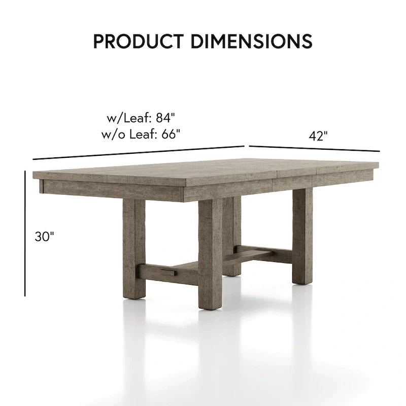Jusk Rustic Grey Wood 5-Piece Dining Set by Furniture of America 3