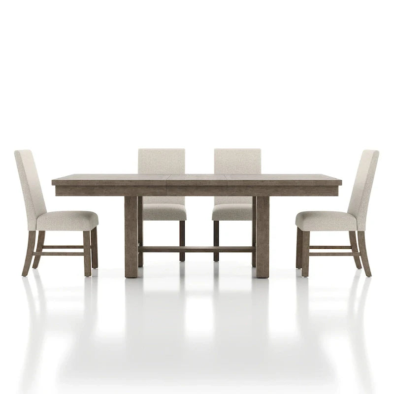 Jusk Rustic Grey Wood 5-Piece Dining Set by Furniture of America 5