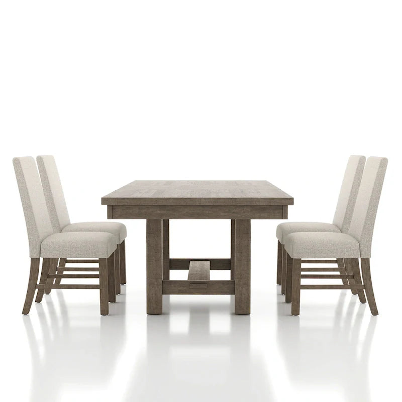 Jusk Rustic Grey Wood 5-Piece Dining Set by Furniture of America 6